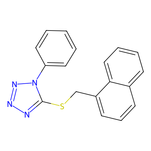 5-(Naphthylmethylthio)-1-phenyl-1,2,3,4-tetraazole structure