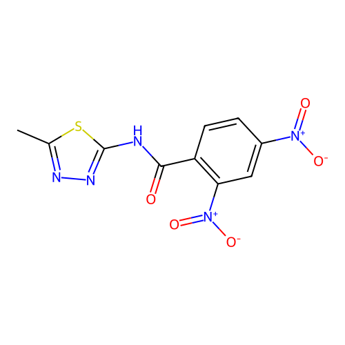 N-(5-methyl-1,3,4-thiadiazol-2-yl)-2,4-dinitrobenzamide structure