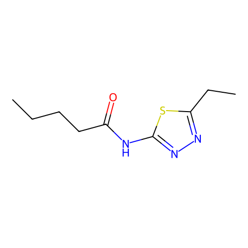 N-(5-ethyl-1,3,4-thiadiazol-2-yl)pentanamide structure