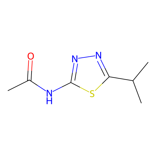 N-[5-(propan-2-yl)-1,3,4-thiadiazol-2-yl]acetamide structure