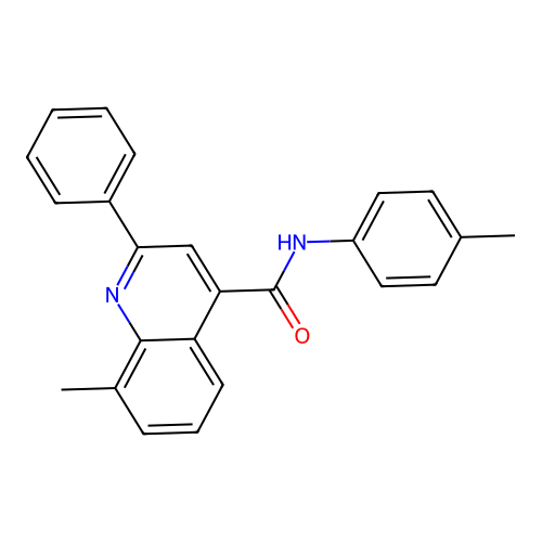 8-methyl-N-(4-methylphenyl)-2-phenylquinoline-4-carboxamide structure