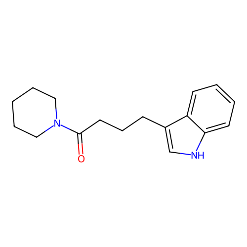 4-(1H-indol-3-yl)-1-(piperidin-1-yl)butan-1-one structure