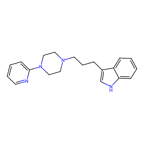 3-{3-[4-(pyridin-2-yl)piperazin-1-yl]propyl}-1H-indole structure