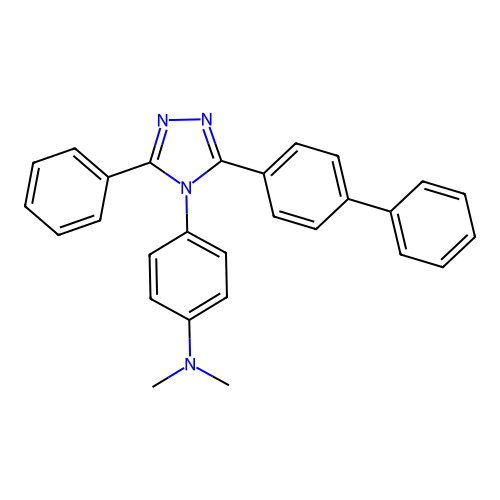 4-[3-(biphenyl-4-yl)-5-phenyl-4H-1,2,4-triazol-4-yl]-N,N-dimethylaniline structure