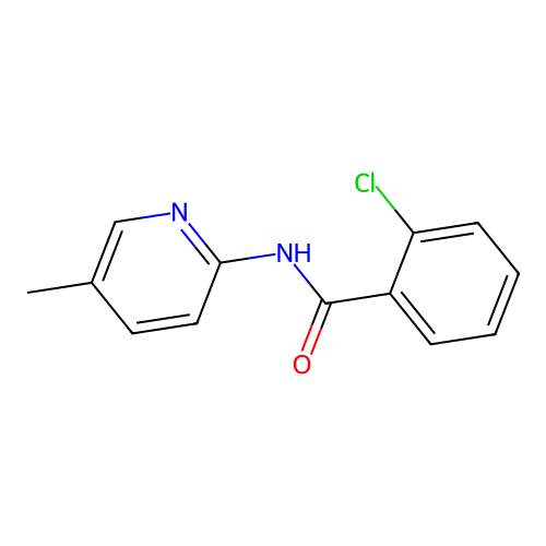 2-chloro-N-(5-methylpyridin-2-yl)benzamide structure