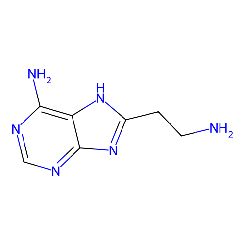 9H-purine-8-ethanamine, 6-amino-, sulfate (1:1) structure