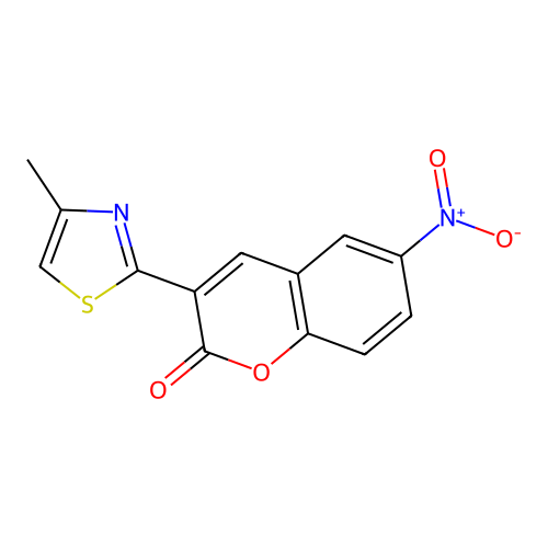 3-(4-methyl-1,3-thiazol-2-yl)-6-nitro-2H-chromen-2-one structure