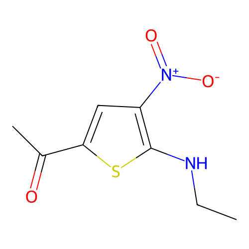 1-[5-(Ethylamino)-4-nitrothiophen-2-yl]ethanone structure
