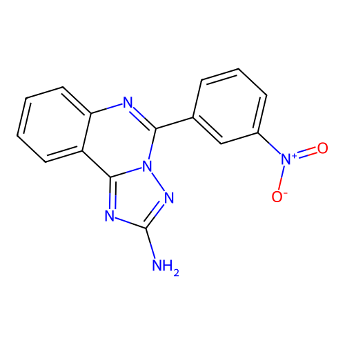 6-(3-Nitrophenyl)-7-hydro-1,2,4-triazolo[1,5-c]quinazoline-9-ylamine structure