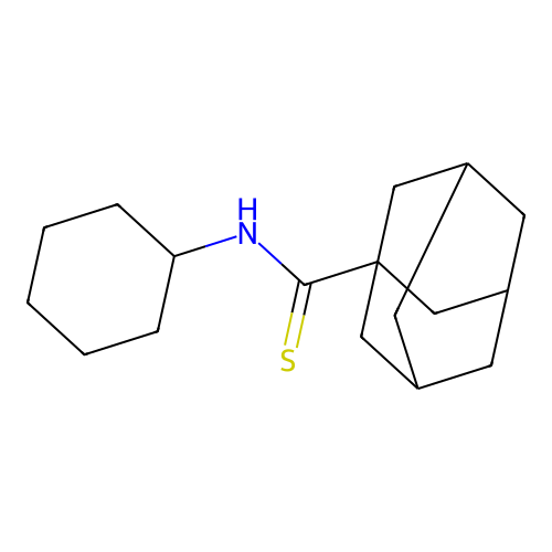N-cyclohexyl-1-adamantanecarbothioamide structure