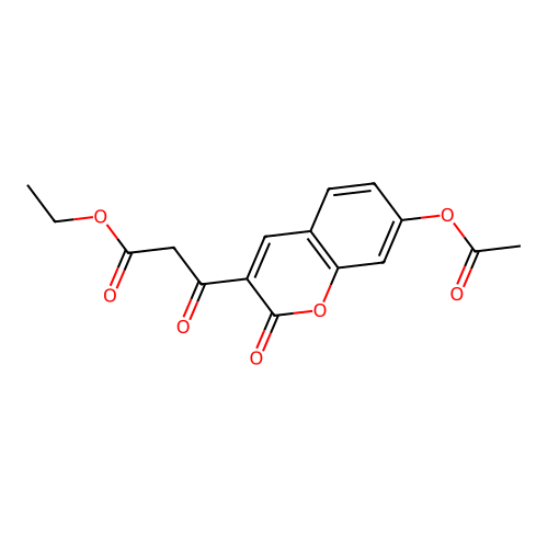 ethyl 3-(7-acetoxy-2-oxo-2H-chromen-3-yl)-3-oxopropanoate structure