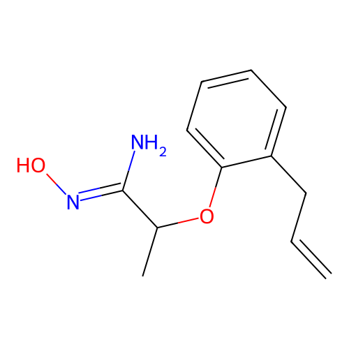 2-(2-allylphenoxy)-N'-hydroxypropanimidamide hydrochloride structure