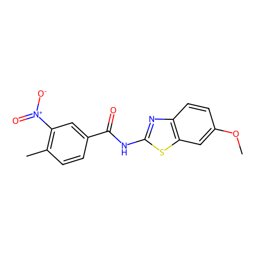 N-(6-methoxy-1,3-benzothiazol-2-yl)-4-methyl-3-nitrobenzamide structure