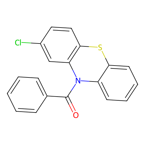 10-benzoyl-2-chloro-10H-phenothiazine structure