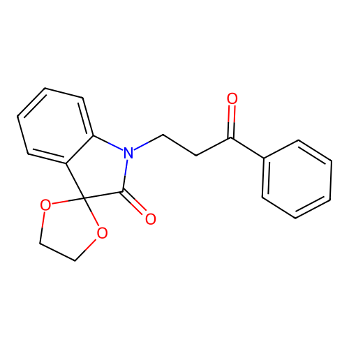 1'-(3-Oxo-3-phenylpropyl)spiro[[1,3]dioxolane-2,3'-indolin]-2'-one structure