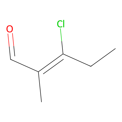 (Z)-3-chloro-2-methylpent-2-enal structure