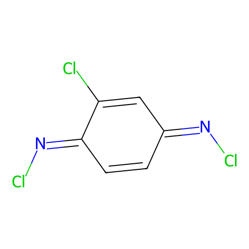 N1,N4,2-Trichloro-2,5-cyclohexadiene-1,4-diimine structure
