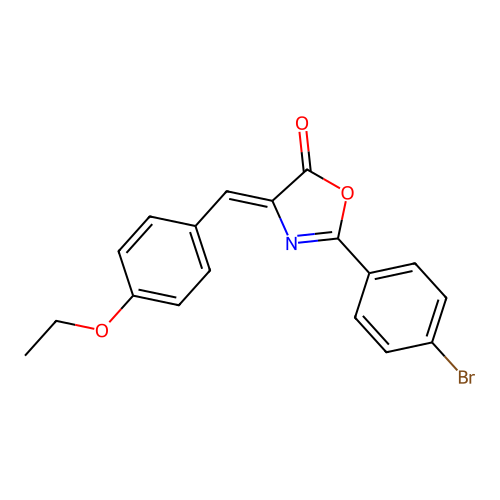 (4Z)-2-(4-bromophenyl)-4-(4-ethoxybenzylidene)-1,3-oxazol-5(4H)-one structure