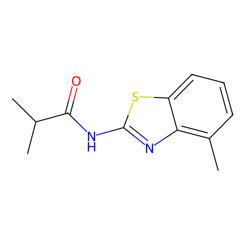 2-methyl-N-(4-methyl-1,3-benzothiazol-2-yl)propanamide structure