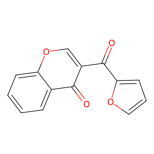 3-(2-furoyl)-4H-chromen-4-one structure