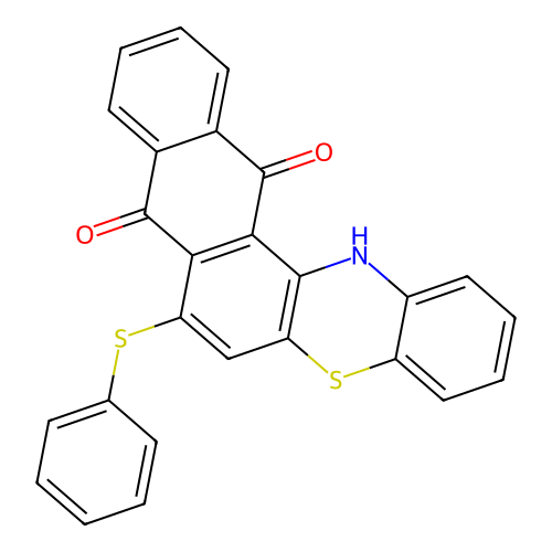 7-(phenylsulfanyl)-8H-naphtho[2,3-a]phenothiazine-8,13(14H)-dione structure