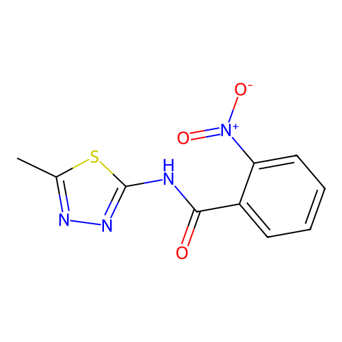 N-(5-methyl-1,3,4-thiadiazol-2-yl)-2-nitrobenzamide structure