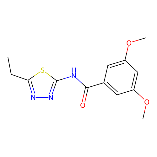 N-(5-ethyl-1,3,4-thiadiazol-2-yl)-3,5-dimethoxybenzamide structure