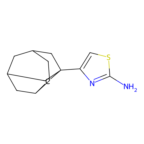 4-Tricyclo[4.3.1.1*3,8*]undec-1-yl-thiazol-2-ylamine structure