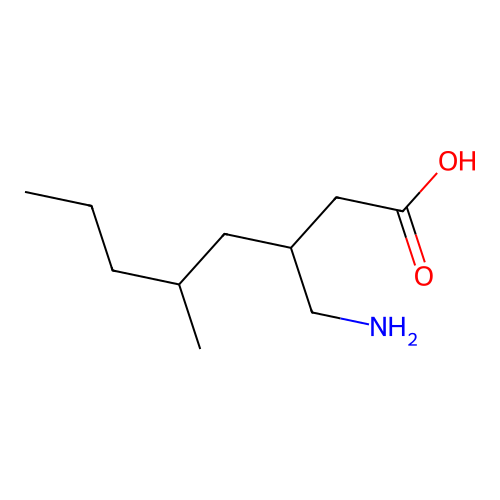 3-(Aminomethyl)-5-methyloctanoic acid structure