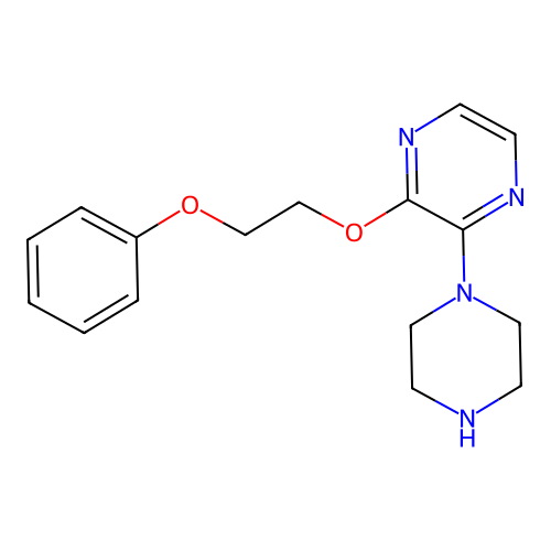 2-(2-Phenoxyethoxy)-3-(1-piperazinyl)pyrazine structure