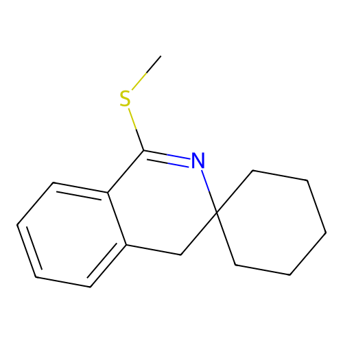 1-Methylthio-3,3-pentamethylene-3,4-dihydroisoquinoline structure