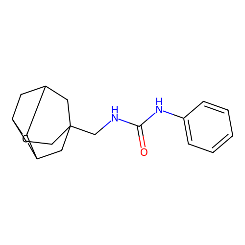 1-Phenyl-3-(tricyclo[4.3.1.1~3,8~]undec-3-ylmethyl)urea structure