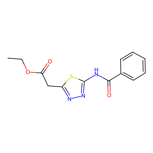 Ethyl 2-(5-benzamido-1,3,4-thiadiazol-2-yl)acetate structure