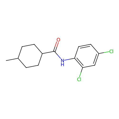 N-(2,4-dichlorophenyl)-4-methylcyclohexanecarboxamide structure