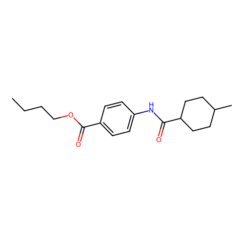 Butyl 4-{[(4-methylcyclohexyl)carbonyl]amino}benzoate structure