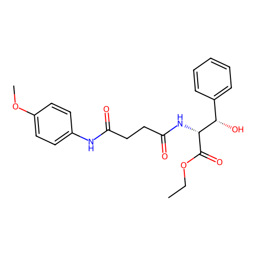 (2R,3S)-ethyl 3-hydroxy-2-(4-((4-methoxyphenyl)amino)-4-oxobutanamido)-3-phenylpropanoate structure