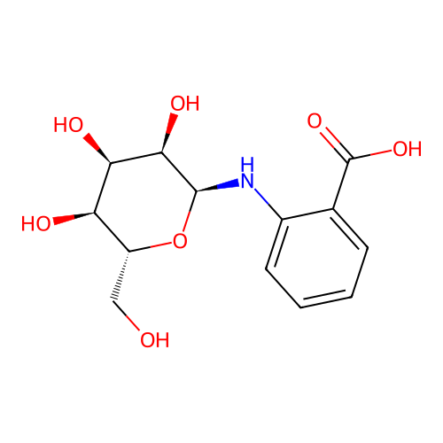 2-[[3,4,5-trihydroxy-6-(hydroxymethyl)oxan-2-yl]amino]benzoic Acid structure