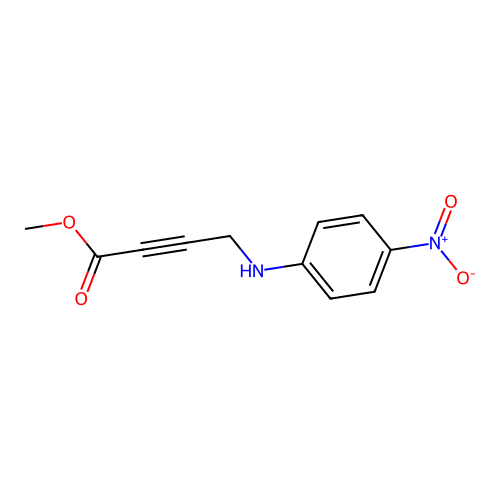 Methyl 4-((4-nitrophenyl)amino)but-2-ynoate structure