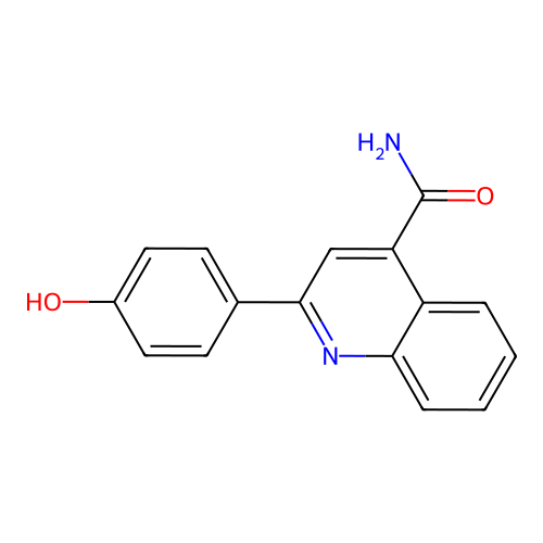 2-(4-Hydroxyphenyl)quinoline-4-carboxamide structure