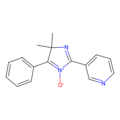 4,4-dimethyl-5-phenyl-2-(pyridin-3-yl)-4H-imidazole 1-oxide structure