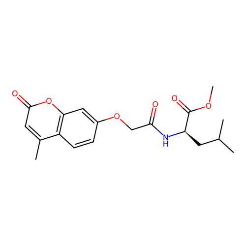 (R)-methyl 4-methyl-2-(2-((4-methyl-2-oxo-2H-chromen-7-yl)oxy)acetamido)pentanoate structure