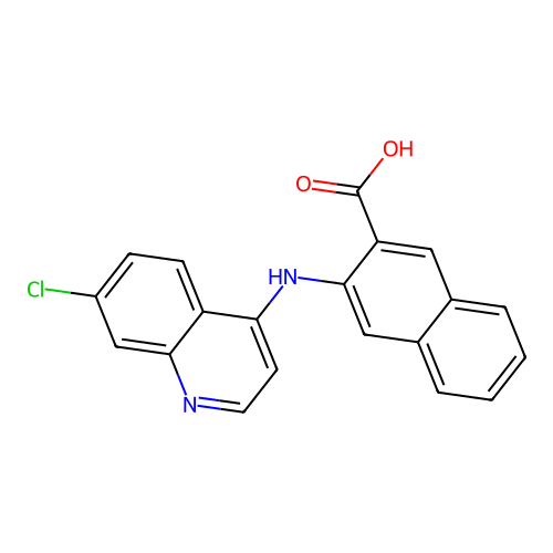 3-[(7-Chloroquinolin-4-yl)amino]naphthalene-2-carboxylic acid structure