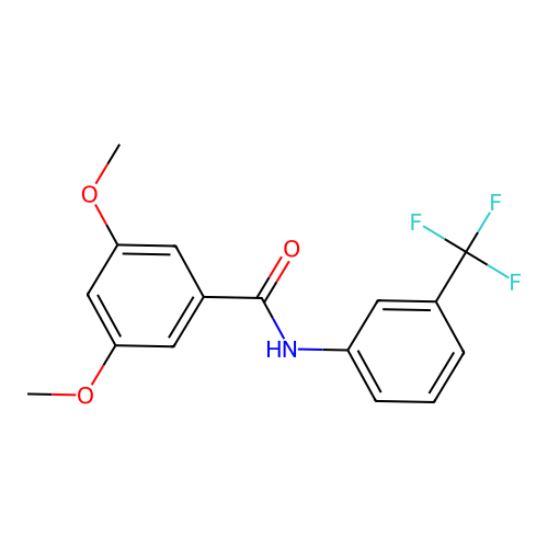 3,5-dimethoxy-N-[3-(trifluoromethyl)phenyl]benzamide structure