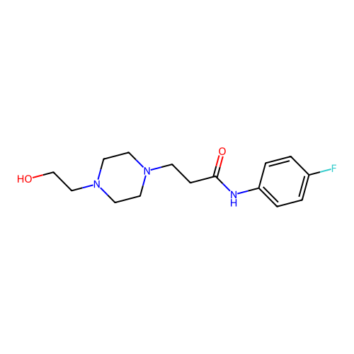 N-(4-Fluorophenyl)-3-[4-(2-hydroxyethyl)-1-piperazinyl]propanamide structure