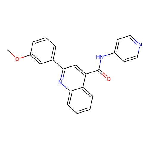2-(3-methoxyphenyl)-N-(pyridin-4-yl)quinoline-4-carboxamide structure