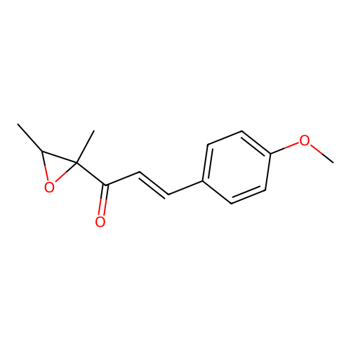 (E)-1-(2,3-dimethyloxiran-2-yl)-3-(4-methoxyphenyl)prop-2-en-1-one structure