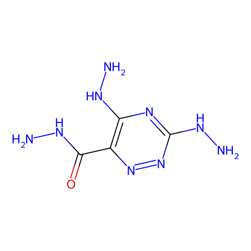 3,5-Dihydrazinyl-1,2,4-triazine-6-carbohydrazide structure