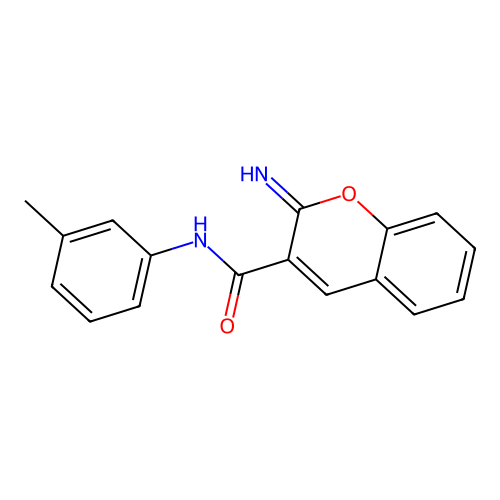 2-imino-N-(3-methylphenyl)-2H-chromene-3-carboxamide structure