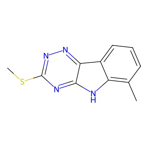 6-methyl-3-(methylsulfanyl)-5H-[1,2,4]triazino[5,6-b]indole structure