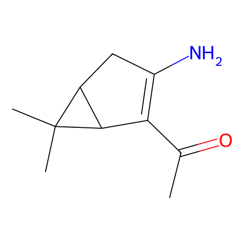 2-Acetyl-3-amino-6,6-dimethylbicyclo[3.1.0]hex-2-ene structure